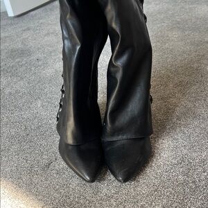 Fashion Nova Black Shark Boots